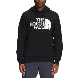 The North Face Men's Hoodie Half Dome Logo Pullover Sweatshirt Black